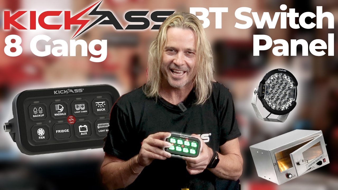 Watch Video of KickAss Bluetooth Control Switch Panel - 8 Gang Switch Panel
