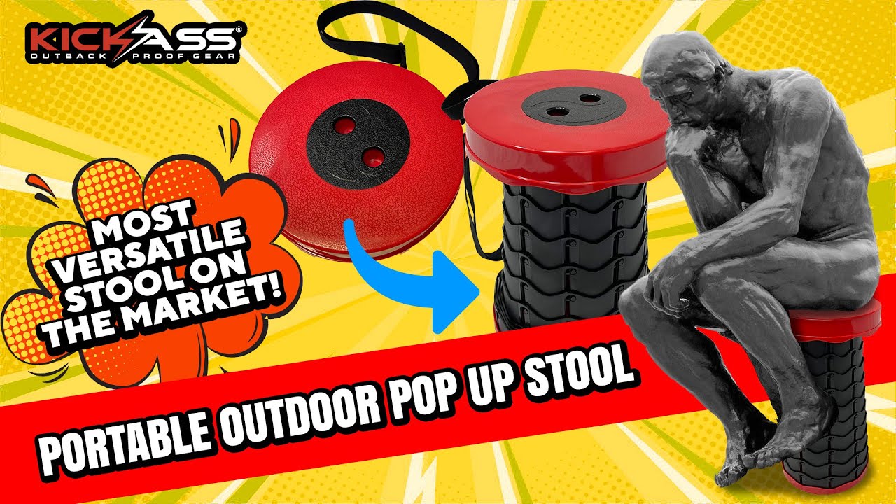 Watch Video of KickAss Portable Outdoor Pop Up Stool