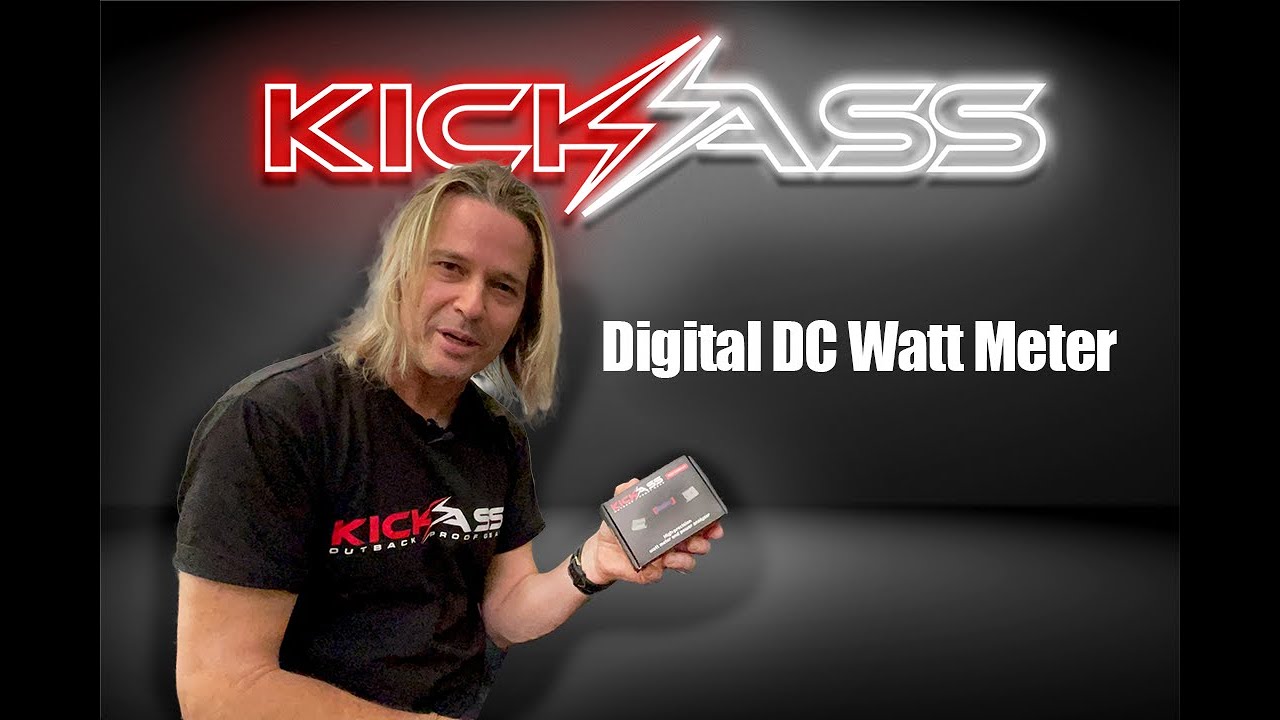 Watch Video of KickAss Digital DC Watt Meter for Portable 12 volt Solar Panels- Anderson Connection