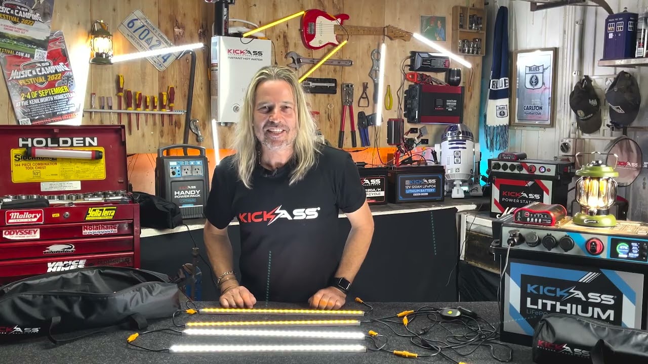 Watch Video of KickAss White/Amber 12V LED Light Kit