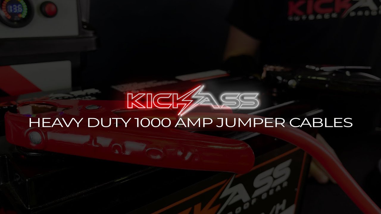 Watch Video of KickAss Jumper Cables - 1000 Amp - 4.5M - 2 AWG - Surge Protected