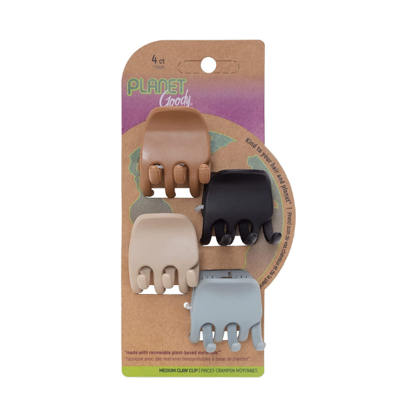 Planet Goody Neutral Heritage Mini Claw Clips sustainable hair accessories | Mane Addicts