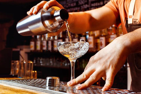 bartender serving a drink
