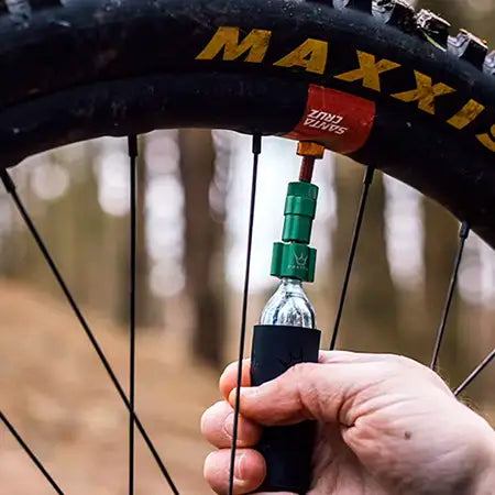 CO2 inflator in use