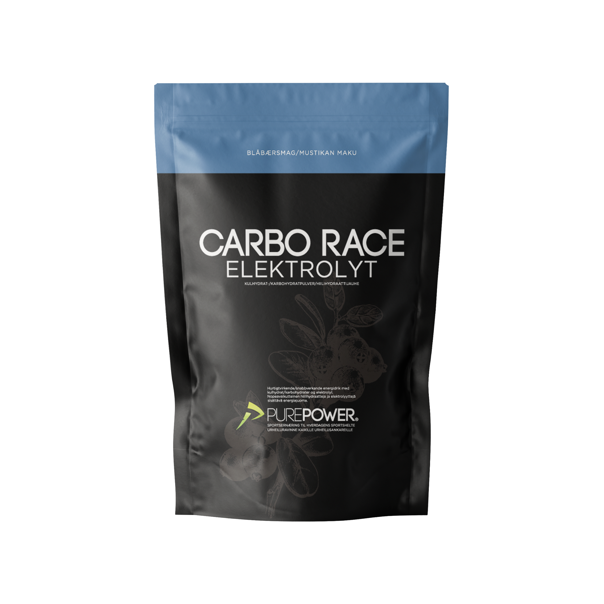 Billede af Carbo Race Elektrolyt Blåbær 1 kg hos PurePower