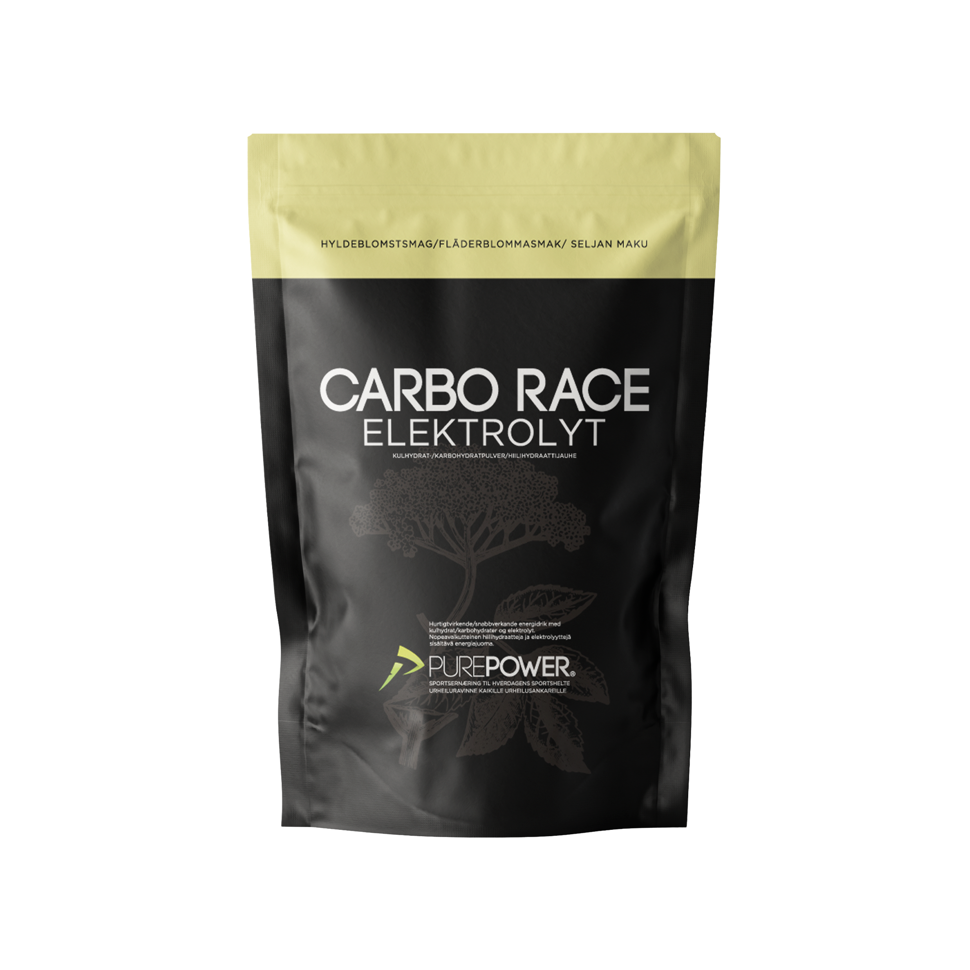Billede af Carbo Race Elektrolyt Hyldeblomst 1 kg hos PurePower