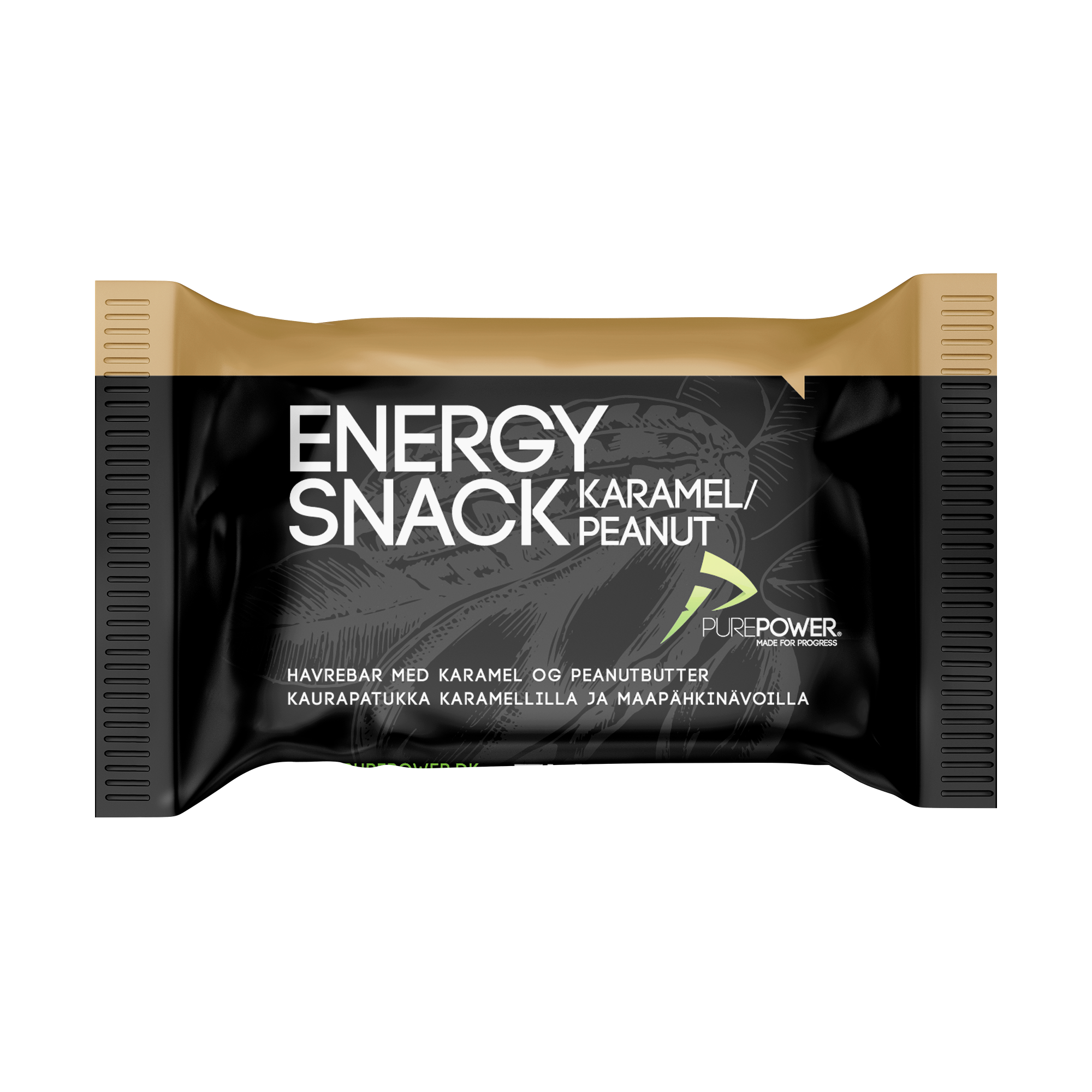 Se PurePower Energy Snack - Karamel/peanut - 60 gram. hos PurePower