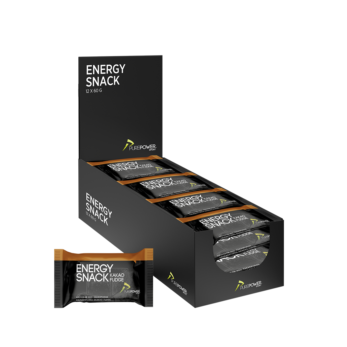 Se Purepower Energy Snack - Kakao fudge - 12 x 60 gram hos PurePower