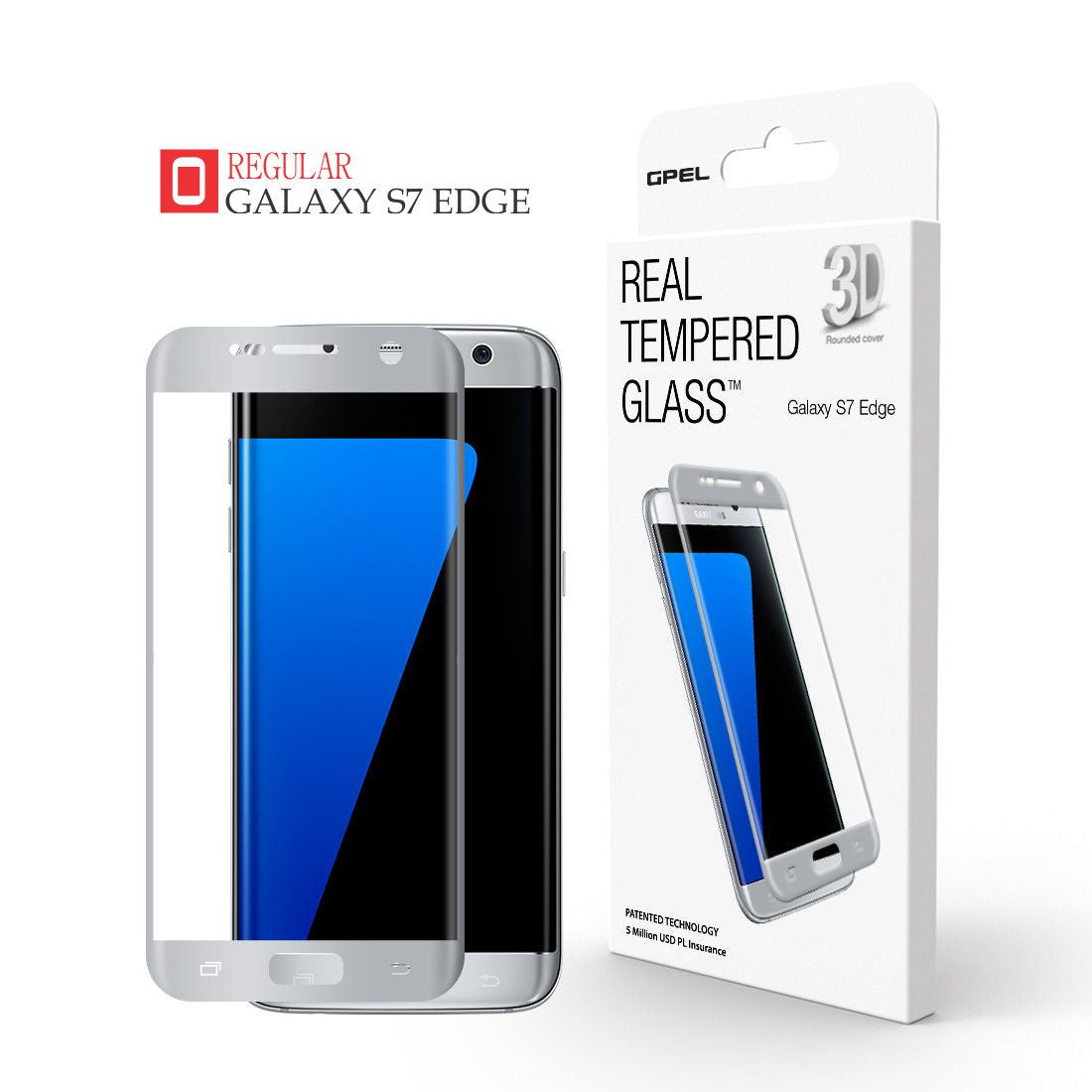 Galaxy S7 Edge Full Coverage Tempered Screen Protector | Premium Collection of and Screen Protectors by GPEL