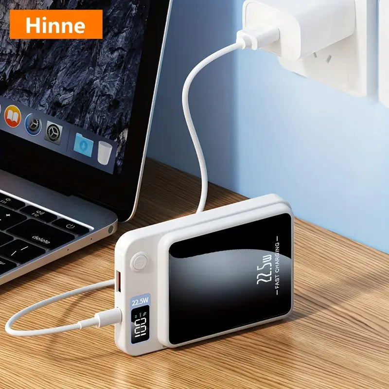 1pc 5000/10000mAh Power Bank Super Fast Charging, Magnetic Wireless Charging Treasure, Portable Phone Charger