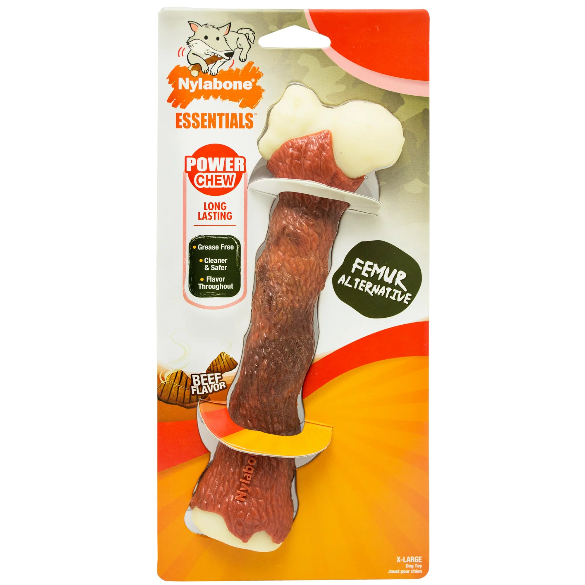 Nylabone Femur Bone Rawhide Alternative Power Chew Durable Dog Toy - 50+ lbs.