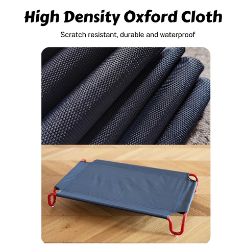 a elevated dog bed made by high-density oxford cloth