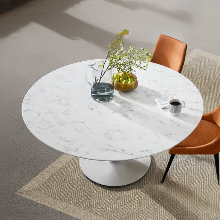 120cm Round Dining Table Top in Natural Marble - Bp8077-T120