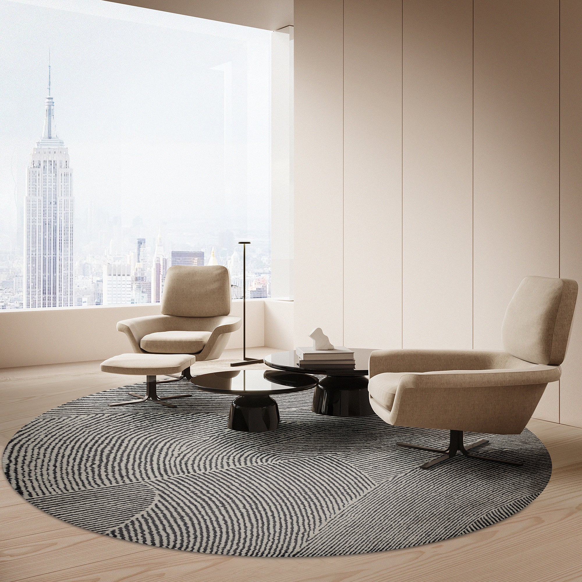 Buy D100 Cm Braided Round Handmade Wool Rug Jh-2351-S