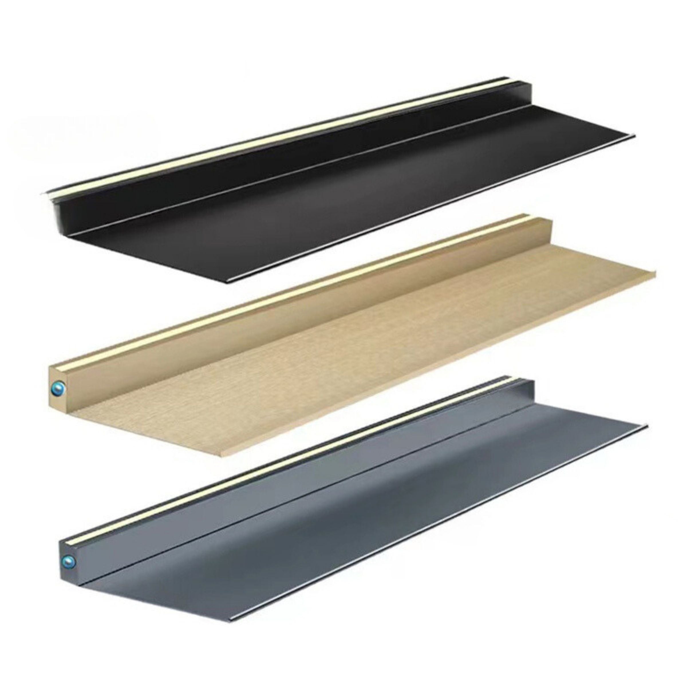 1.5m Matt Black LED Aluminum Panel Light with Plug, 4000k - CH4-LT048