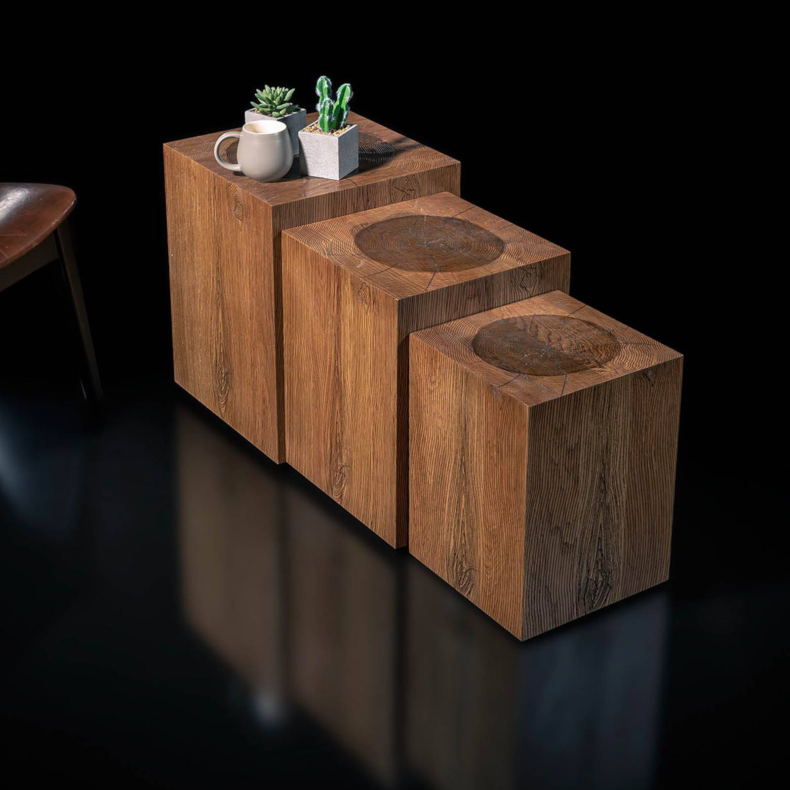 Three - Piece Set of Danger Side Tables