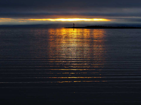 Photographie réflexion Pictou lever de soleil, légère brise