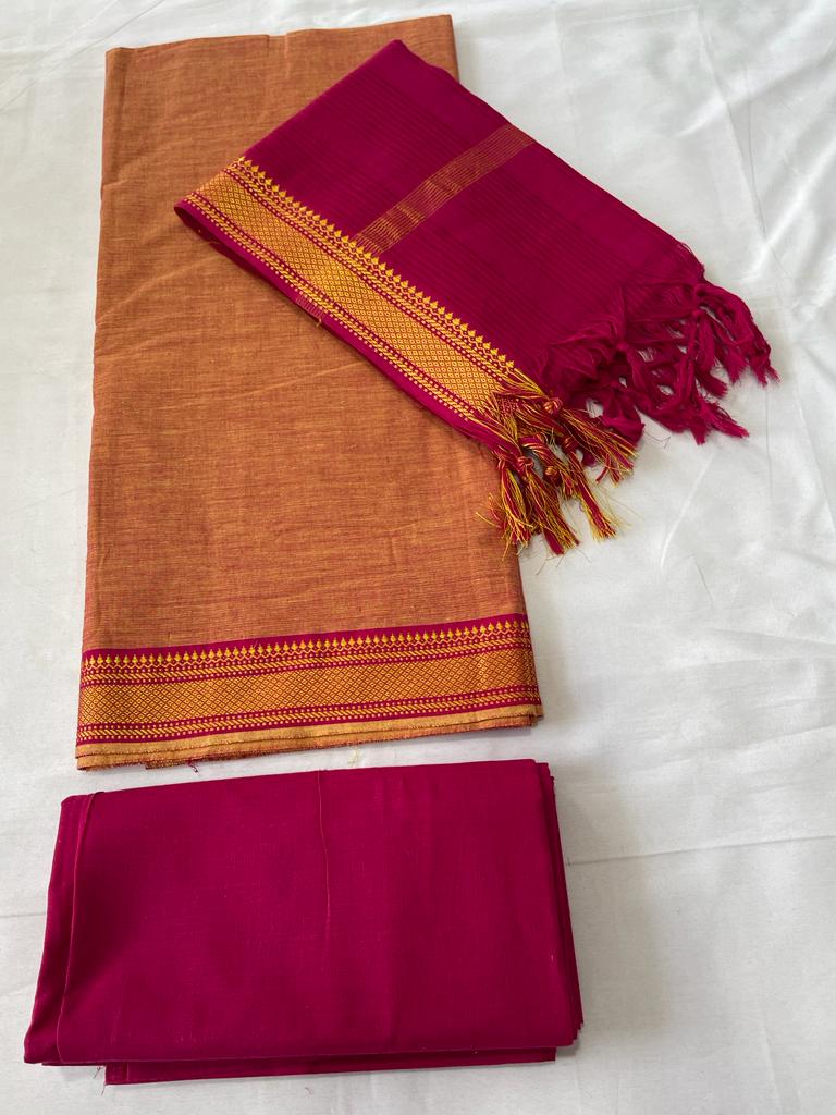 Buy Mangalagiri south cotton unstitched dress material Online In India At  Discounted Prices