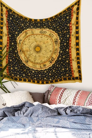horoscope mandala tapestry