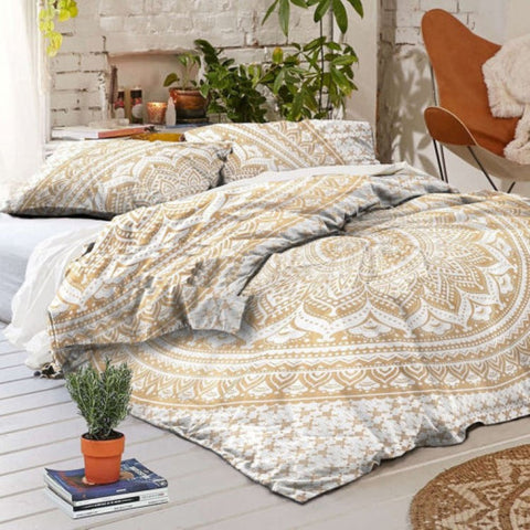 golden mandala comforter