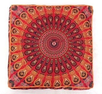 mandala pouf cover - jaipur handloom