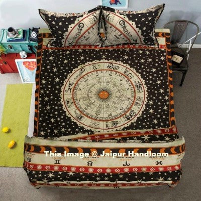 Horoscope duvet cover set 4-pc-doona-cover-set-with-bedspread-indian-astrology-duvet-quilt-cover-blanket-jaipur-handloom_1024x1024