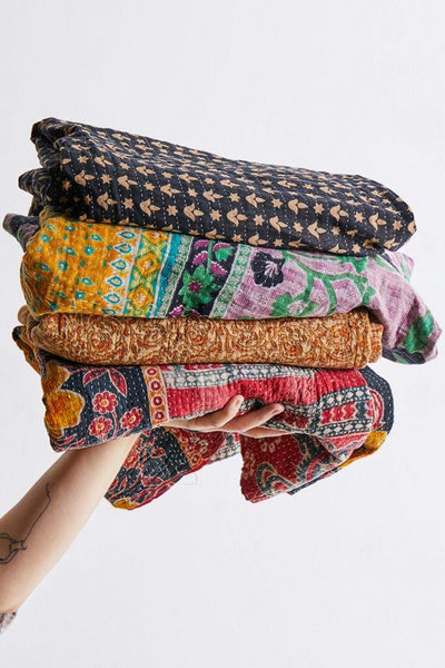 Buy Fair Trade Vintage kantha quilts wholesale at Jaipur Handloom