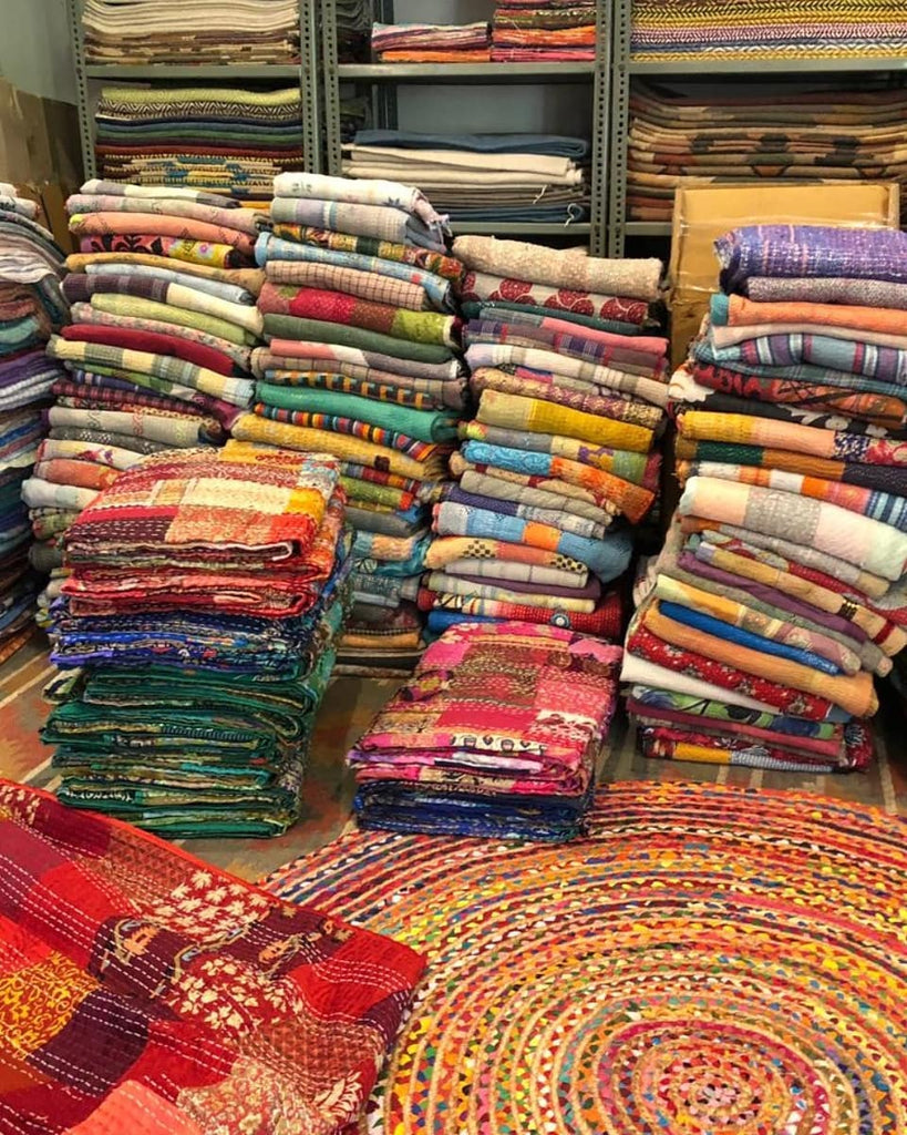 Kantha Quilt from Jaipur Handloom