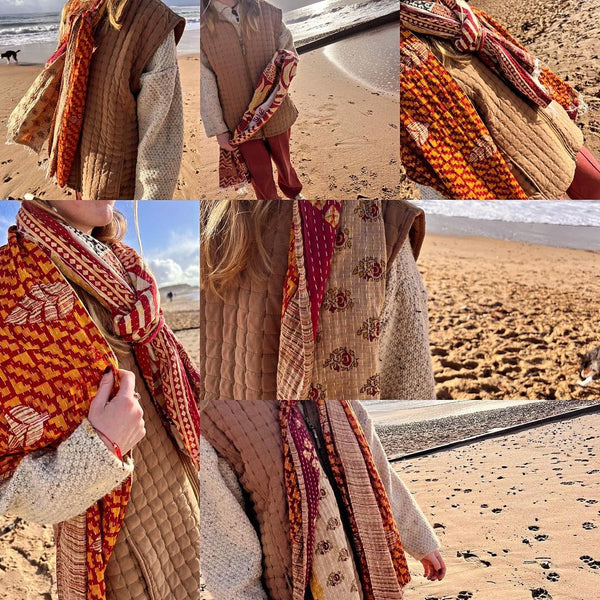 Kantha Scarf from Jaipur Handloom