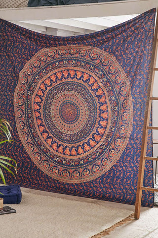 Elephant Medallion Tapestry by Jaipur Handloom