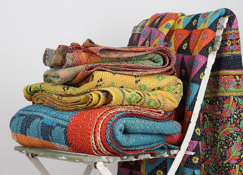 wholesale vintage kantha quilts throws at jaipurhandloom.com