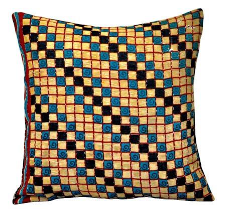 indian kantha throw pillows