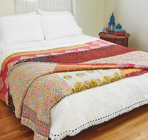 patchwork kantha quilt