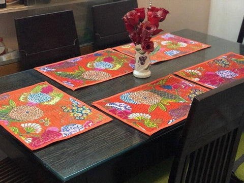 kantha table placemats