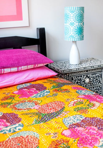 bohemian colorful vintage kantha quilts blankets throw at wholesale price at jaipurhandloom.com