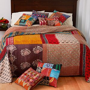 bohemian colorful vintage kantha quilts blankets throw at wholesale price at jaipurhandloom.com