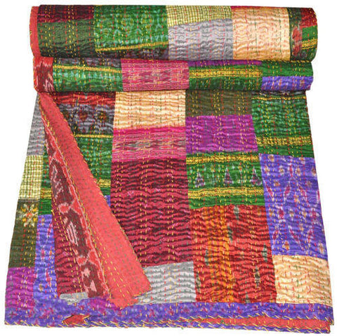 Silk Kantha Quilts