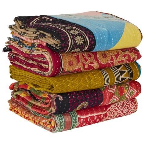 vintage kantha quilt from Jaipur Handloom