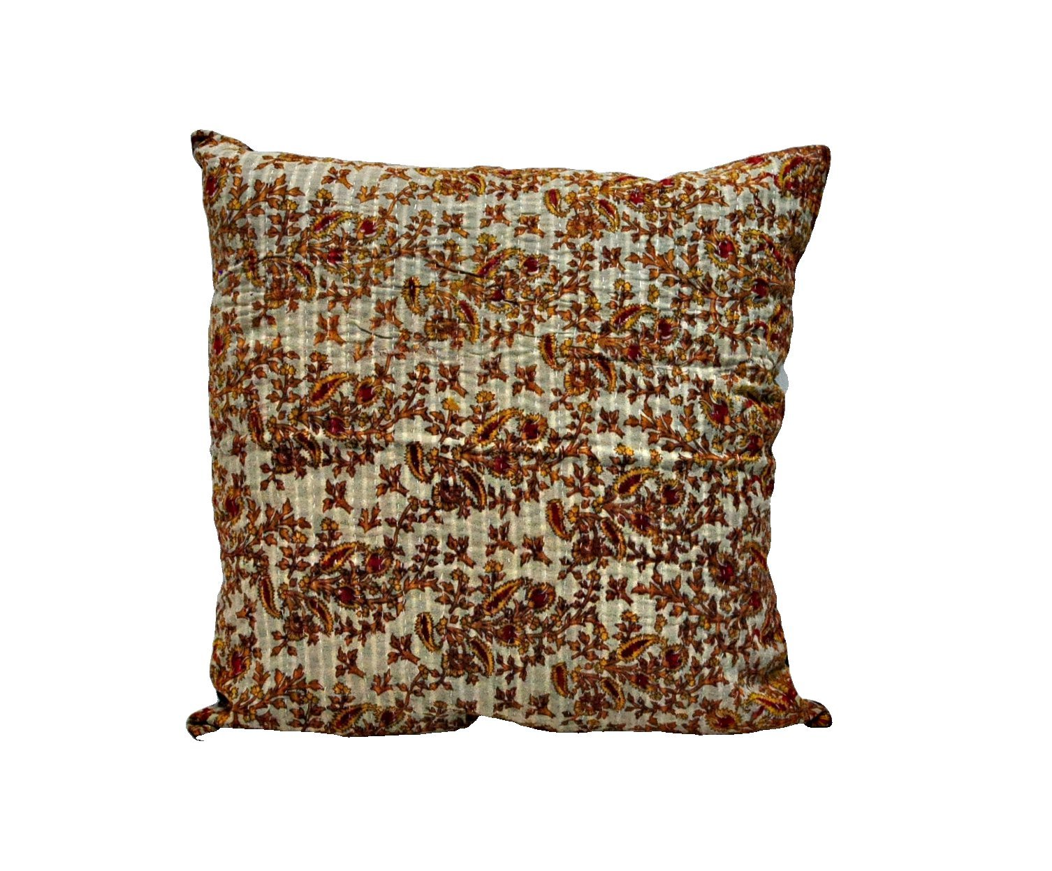 24 Indian Sari Kantha Throw Pillows For Couch Bohemian Patio Cushions