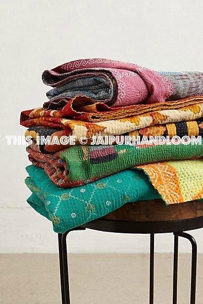 めてしまい kantha quilt アンティーク ヴィンテージ カンタキルト ト