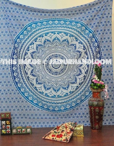 Boho Tapestries & Boho Wall Hangings  | blue ombre tapestry