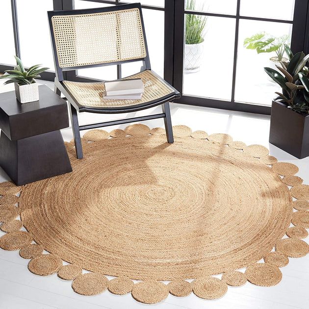 Get Bohemian Jute Round Rug | Jaipur Handloom