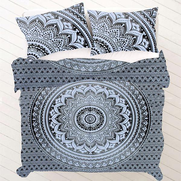 Blue hippie tapestry cute dorm tapestries psychedelic mandala yoga