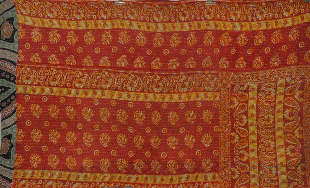 Organic Kantha Throws on sale Buy Vintage Sari Kantha Throw From India