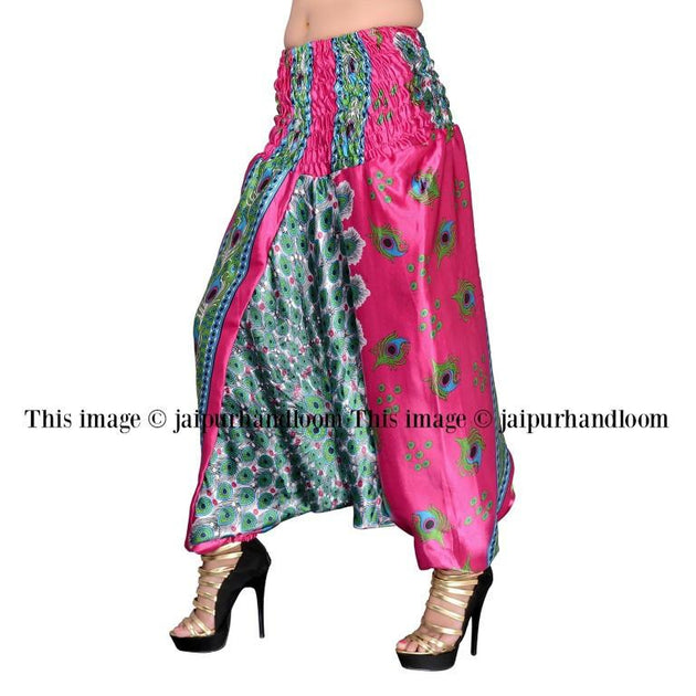 silk harem pants boho yoga legging wide leg women pants