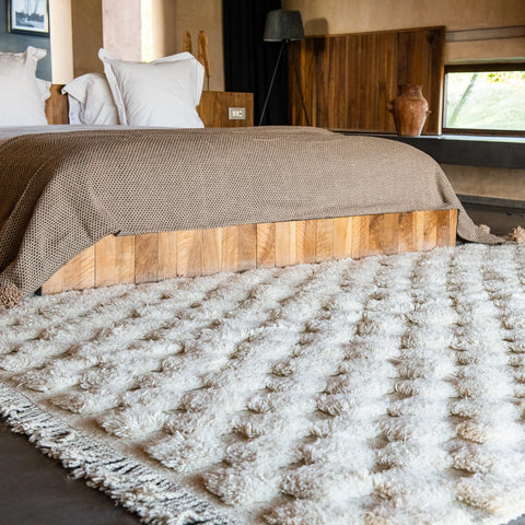 Modern Berber – Handmade White Moroccan Area Rug