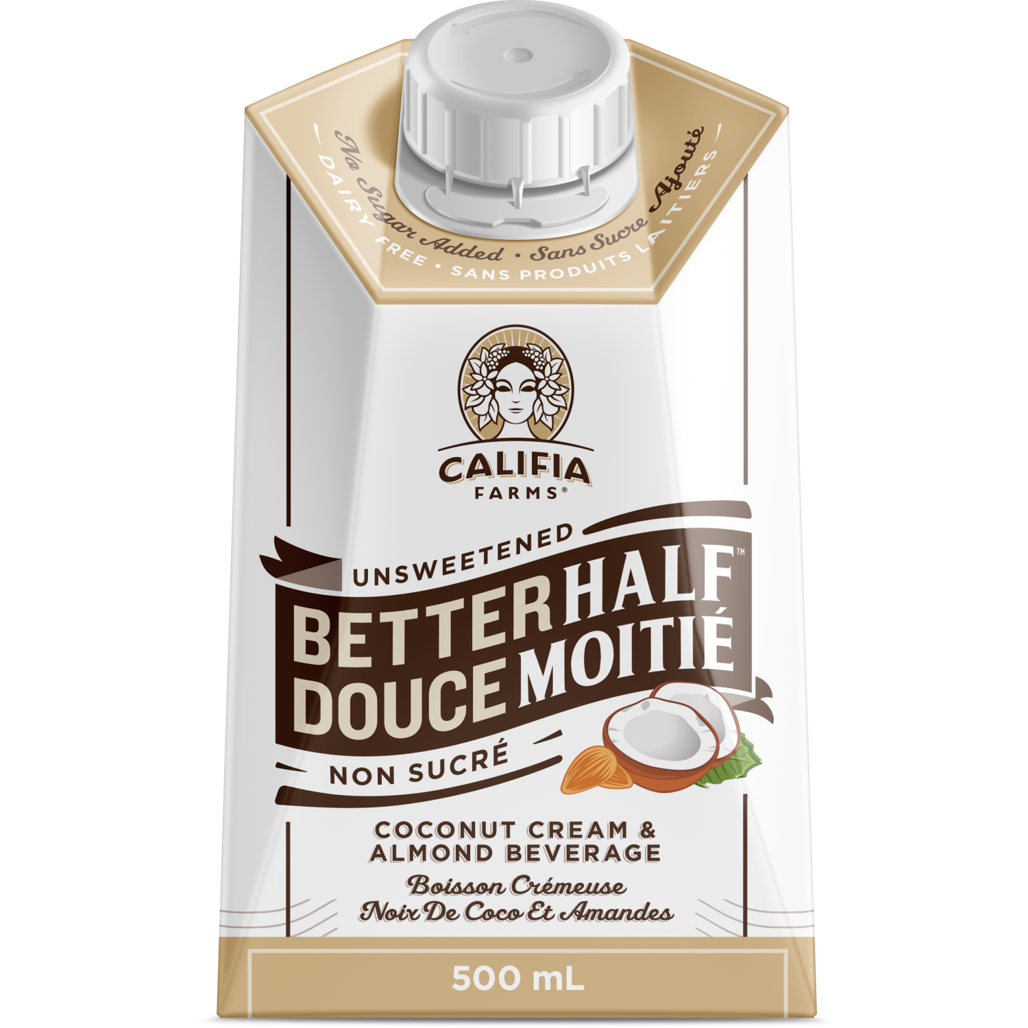 Califia Better Half Unsweetened Creamer 500ml Vegan Supply