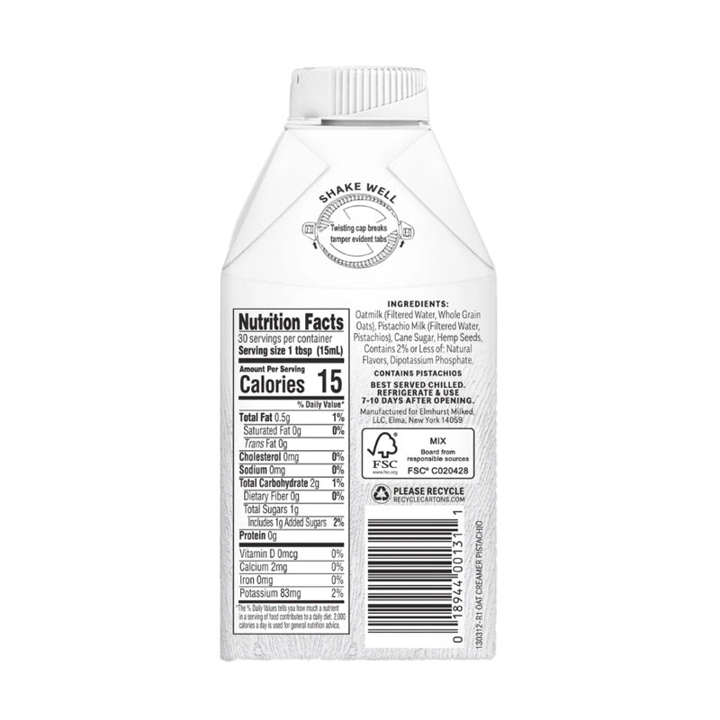 Elmhurst Pistachio Crème Oat Milk Creamer - 473ml – Vegan Supply