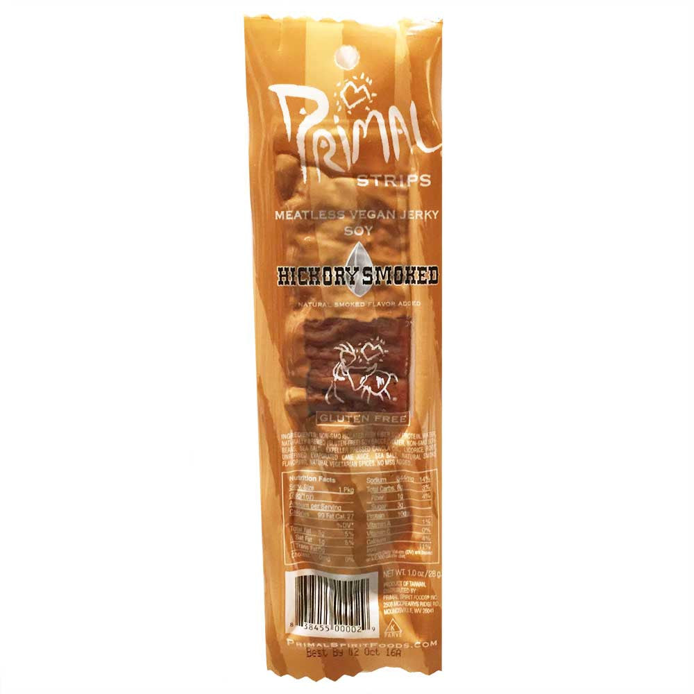 Primal Strips Hickory Smoked Vegan Jerky 28g VeganSupply.ca