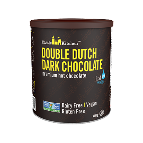 Castle Kitchen Double Dutch Dark Hot Chocolate Mix 400g VeganSupply Ca   Castlekitchen DoubleDutch Grande 